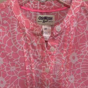 OshKosh B’gosh Pink & White Floral Shirt 🌺